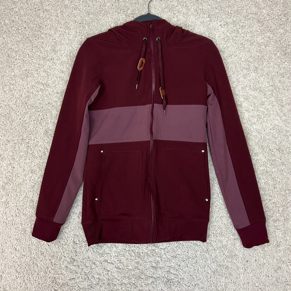 Empyre Fleece Lined Jacket‎ Coat Womens Medium Maroon Full Zip Outdoor Winter